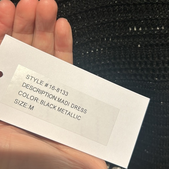 Torn by Ronny Kobo Madi Open-Back Knit Crochet Maxi Dress Black Size M - Picture 12 of 16